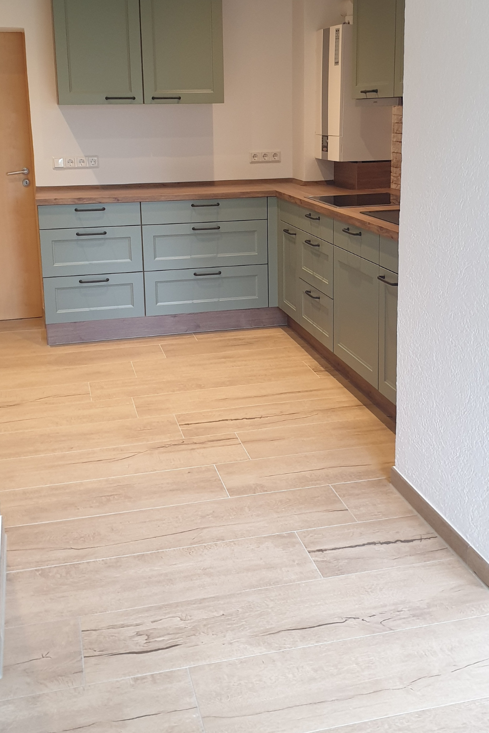 Küche Holzfliesen Boden Fliese Schlossdielen Eiche Holzoptik Großformat Timewood Natural Sant Agostino