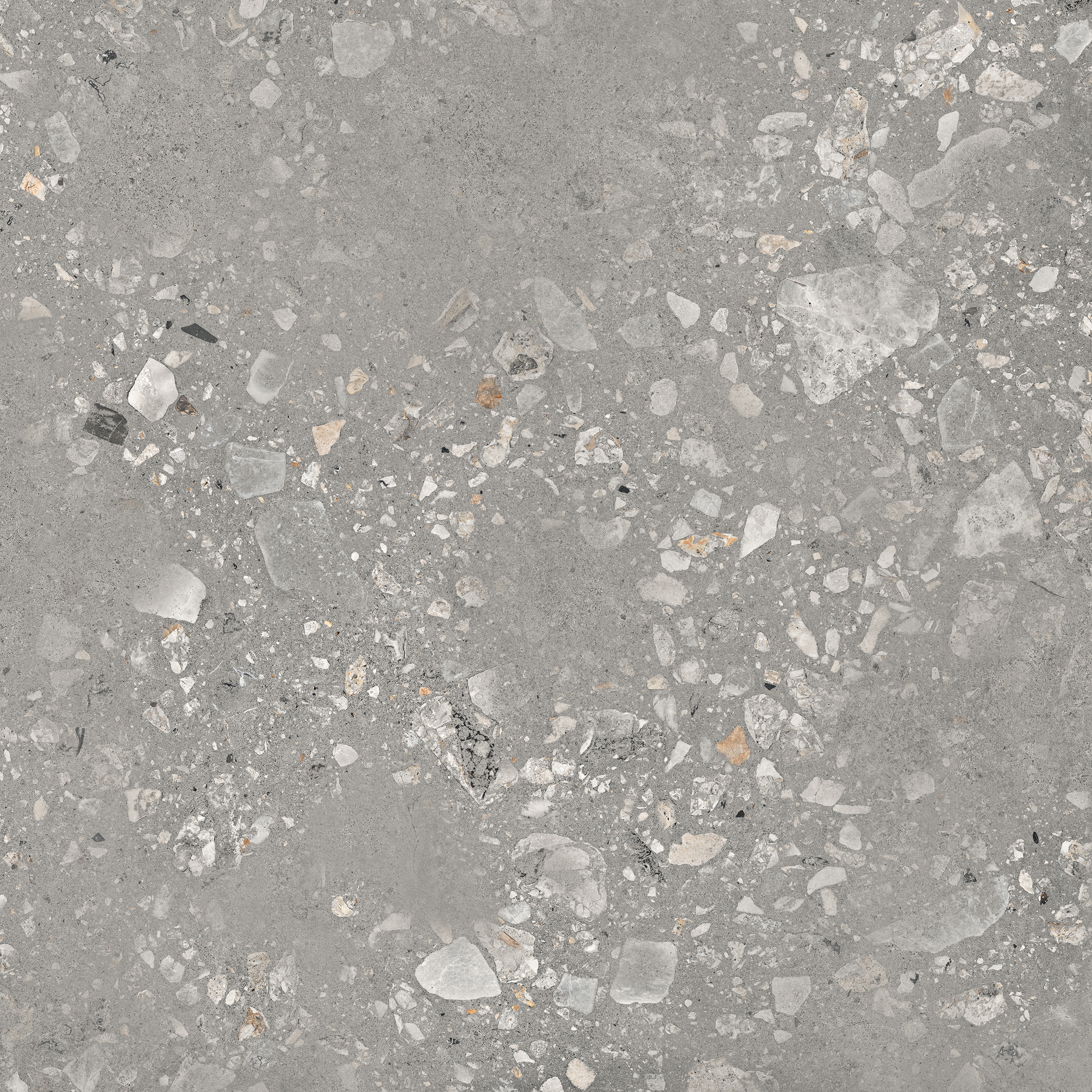 90x90 cm Fliese Terrazzo-Optik Logico Cosmo Grey Sant Agostino grau