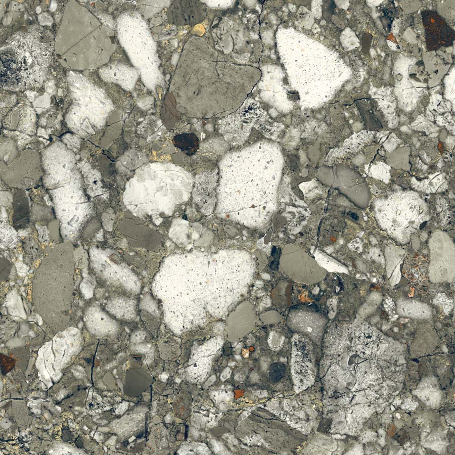 Fliese Terrazzo-Steinoptik grün matt 60x60 cm "Veni Emerald" rektifiziert