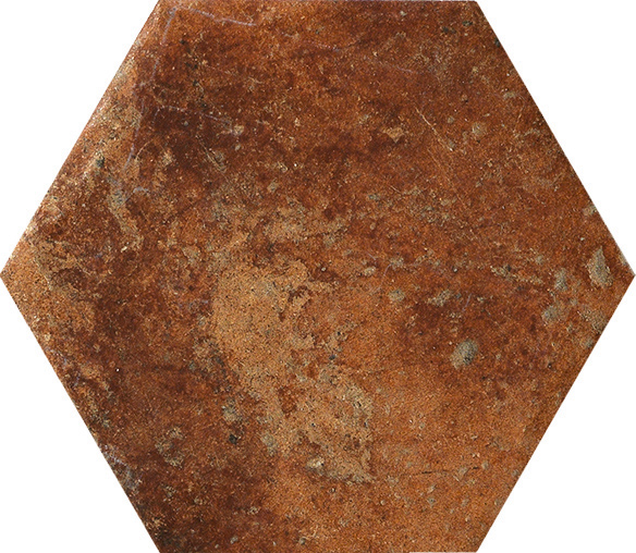 Hexagon Fliese Terracotta-Steinoptik 15,8x18,3 cm "Cotto del Campiano Dorato" CIR (Farbmischung nach Zufall)