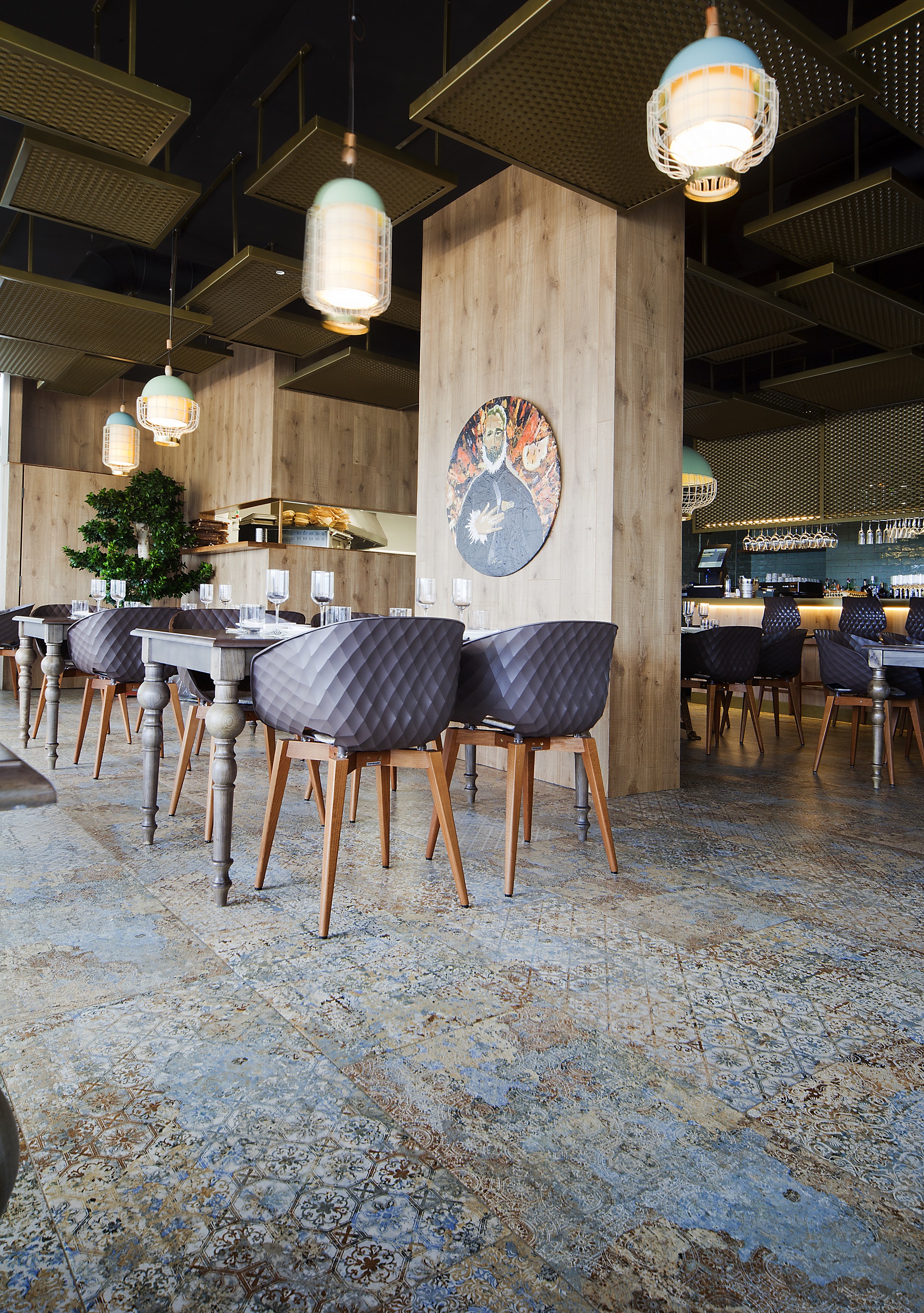 Fliese Ornamente Dekor Vintage Teppichoptik Carpet Vestige natural auch bekannt als Caresanablot