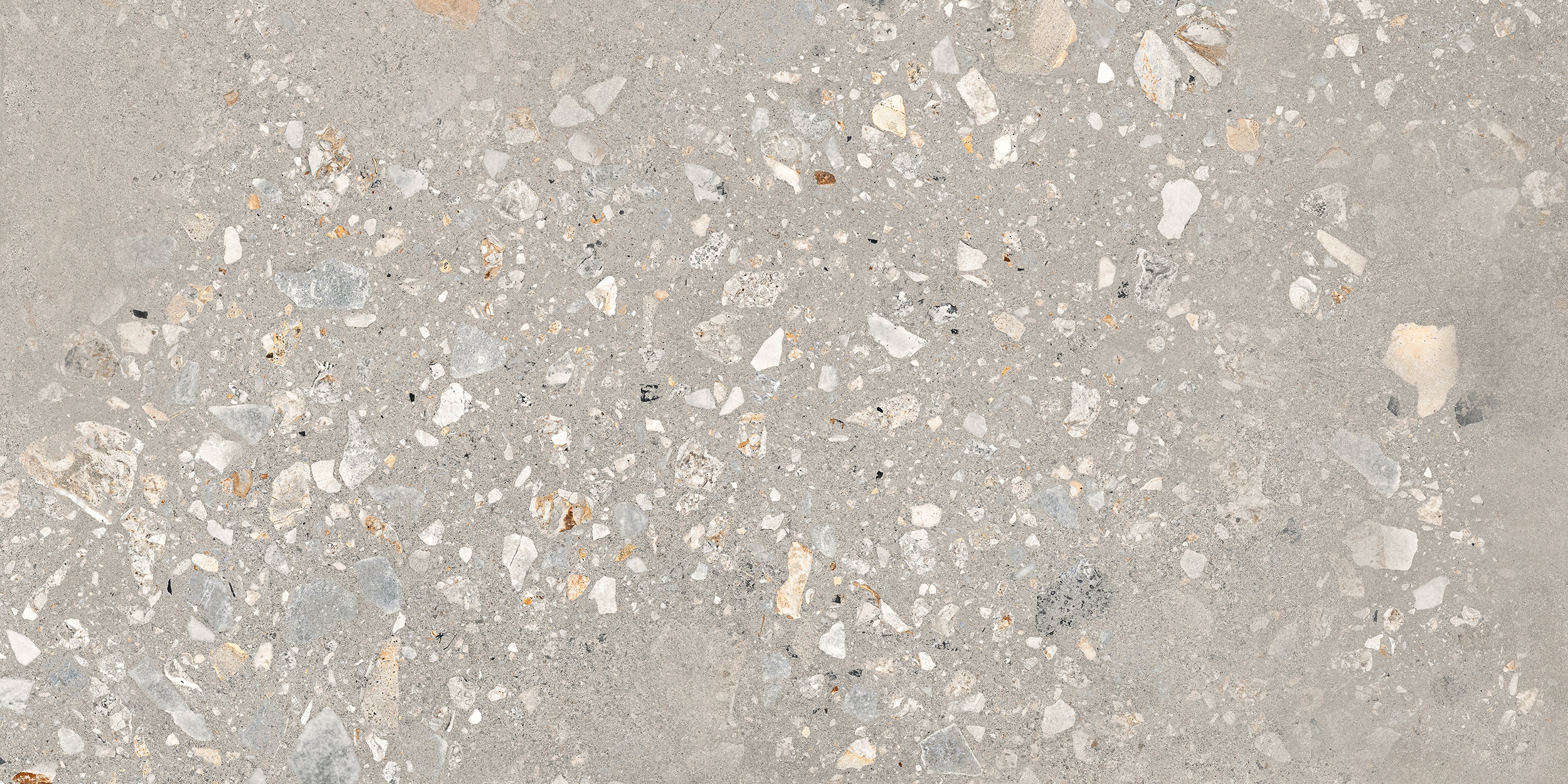 60x120 cm Fliese Terrazzo-Optik Logico Cosmo Cement Sant Agostino grau-braun
