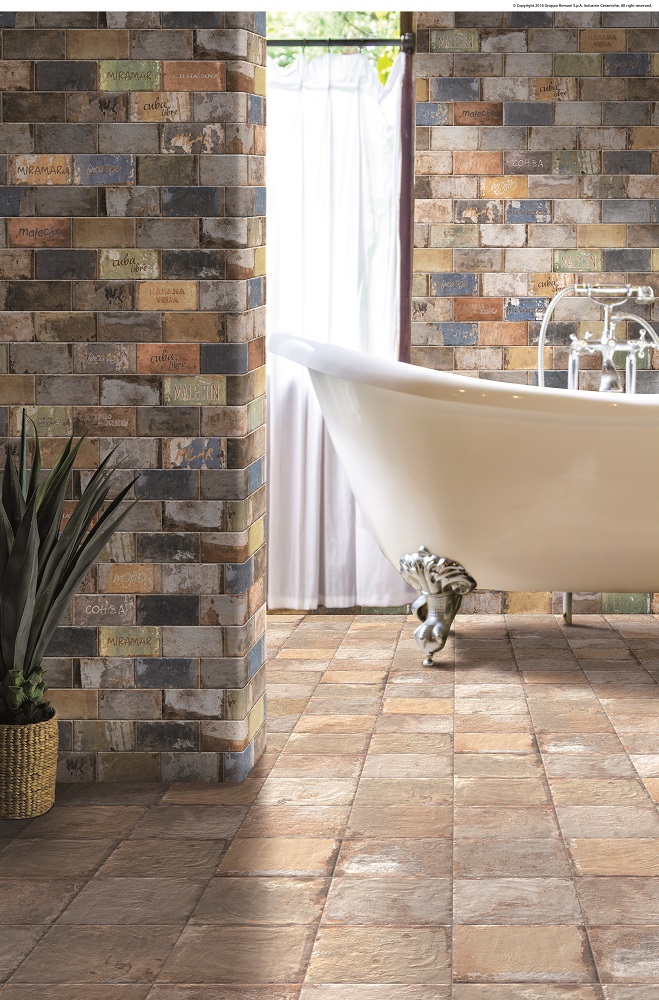 Fliese Vintage Retro gelb "Havana Tropicana (Giallo)" CIR (Farbmischung nach Zufall)