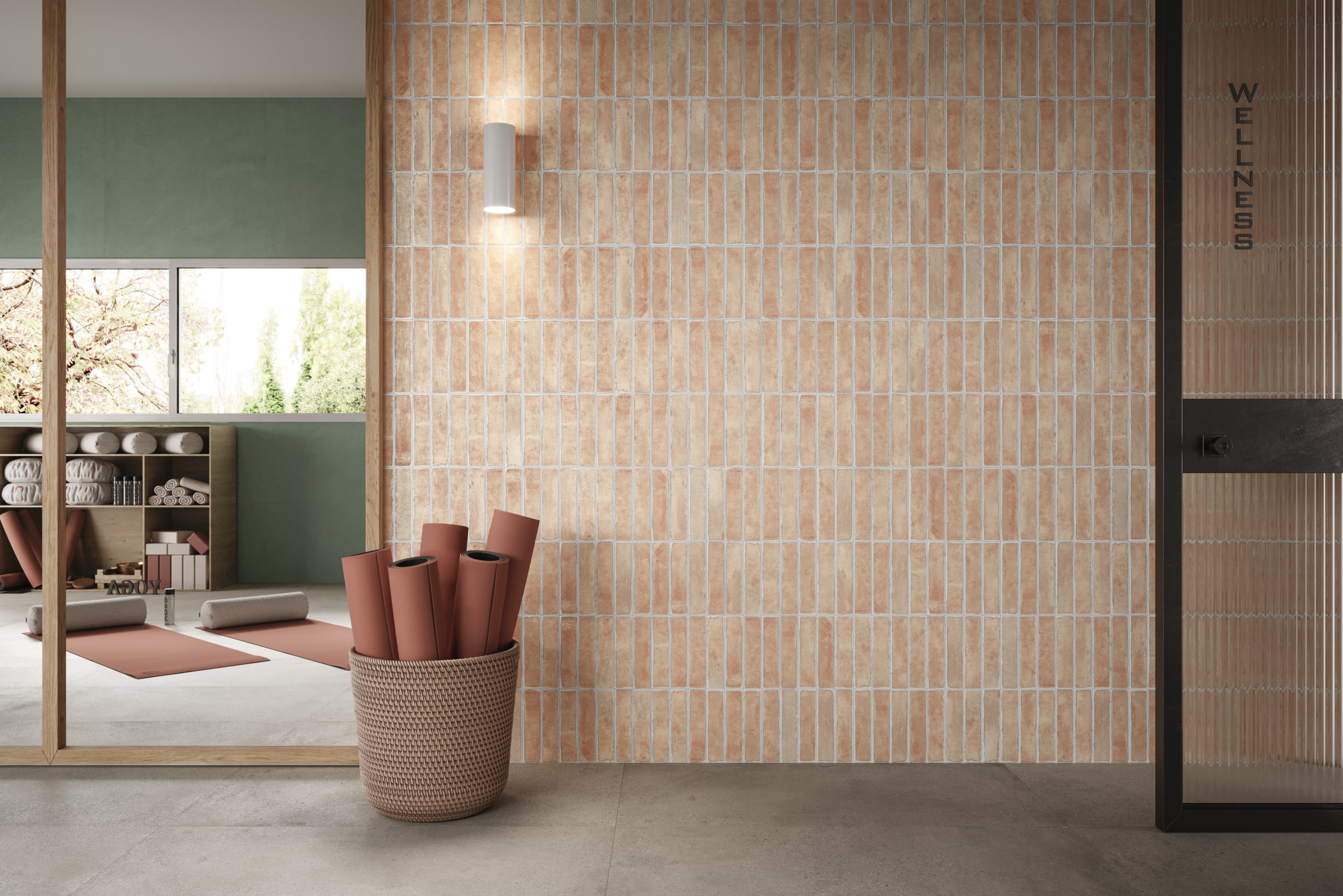 Wandfliesen Klinker Riemchen Ziegel Bit Sand Sant Agostino helles beige Verblender in Küche