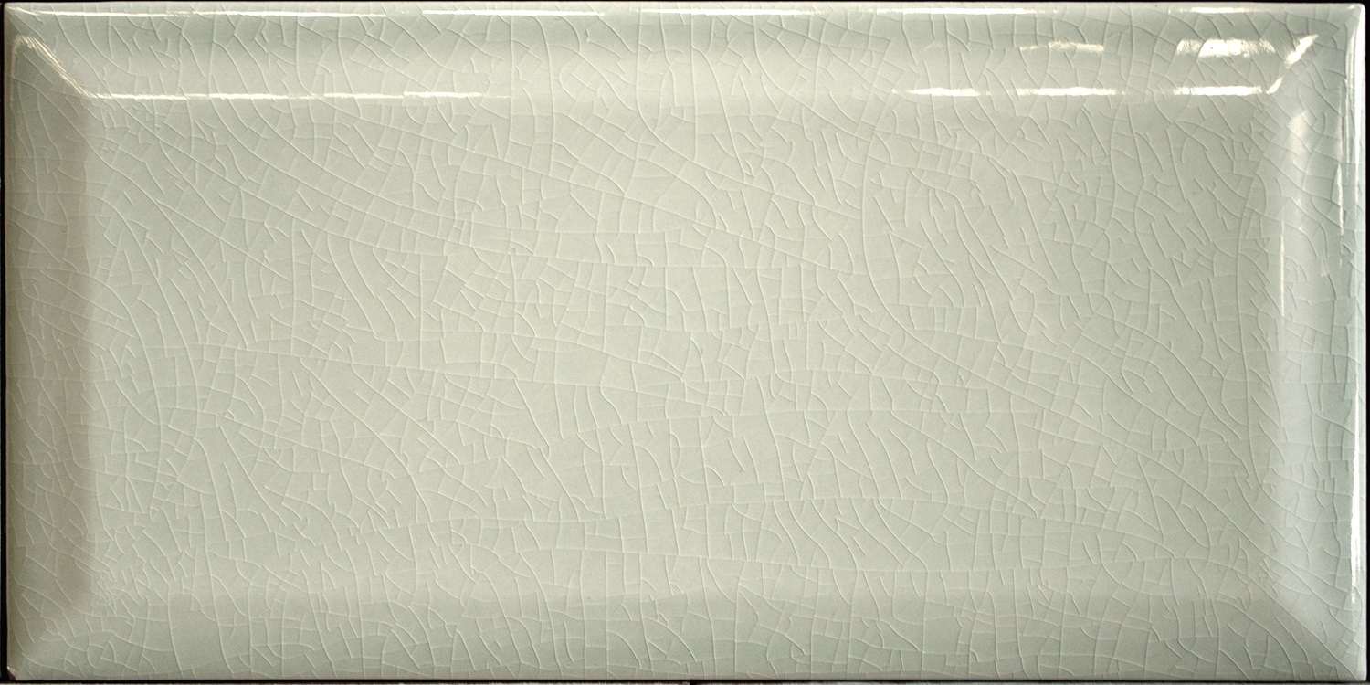 Metro Fliese Craquelé Krakelee antik grün glänzend Facettenfliese