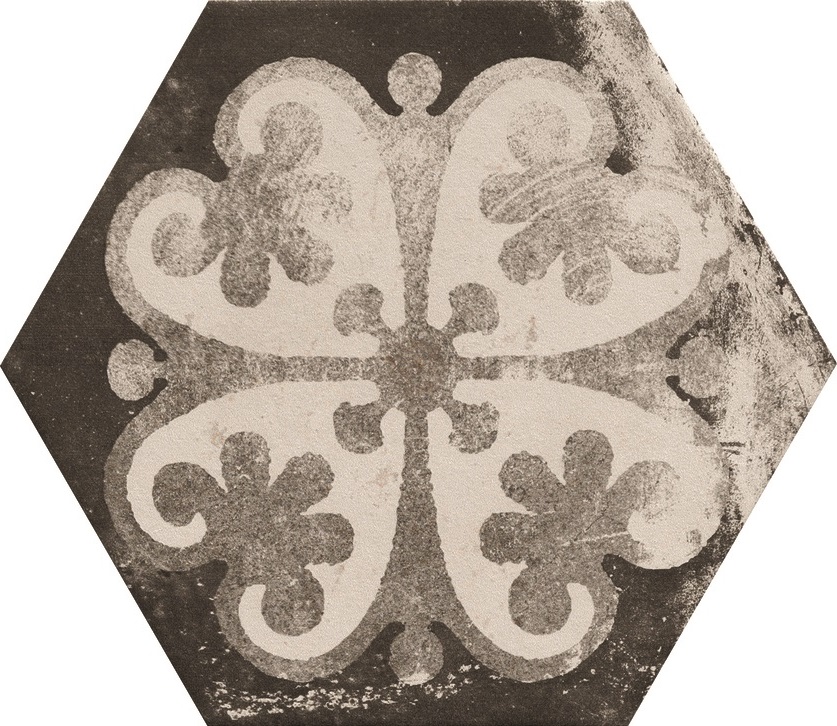 Hexagon Fliese Retro-Dekor Vintage 24x27,7 cm "Miami Mix" Sechseck rustikal CIR | 27 zufällige Dekore