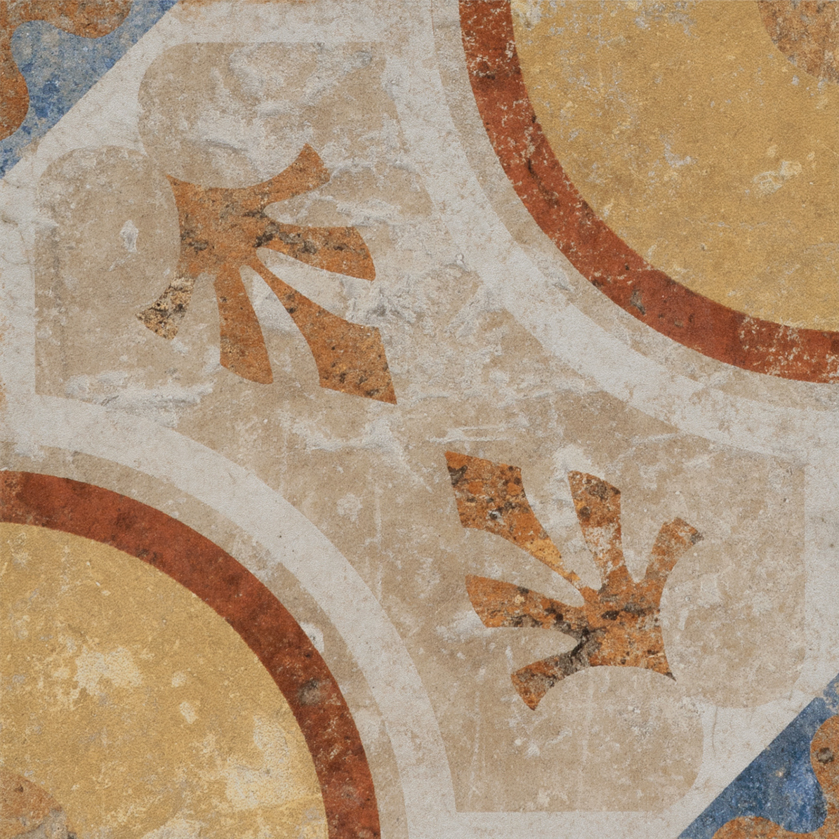 Fliese Dekor Retro "Cotto del Campiano Emiliane Mix" CIR 20x20 cm (Farbmischung nach Zufallsprinzip)