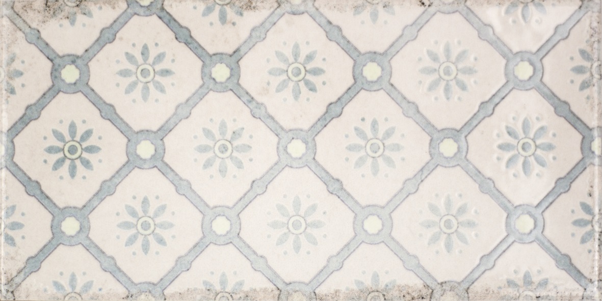 Dekorfliese Mix mediterran Retro Vintage beige glänzend Vita Natura Decor Mix Fabresa