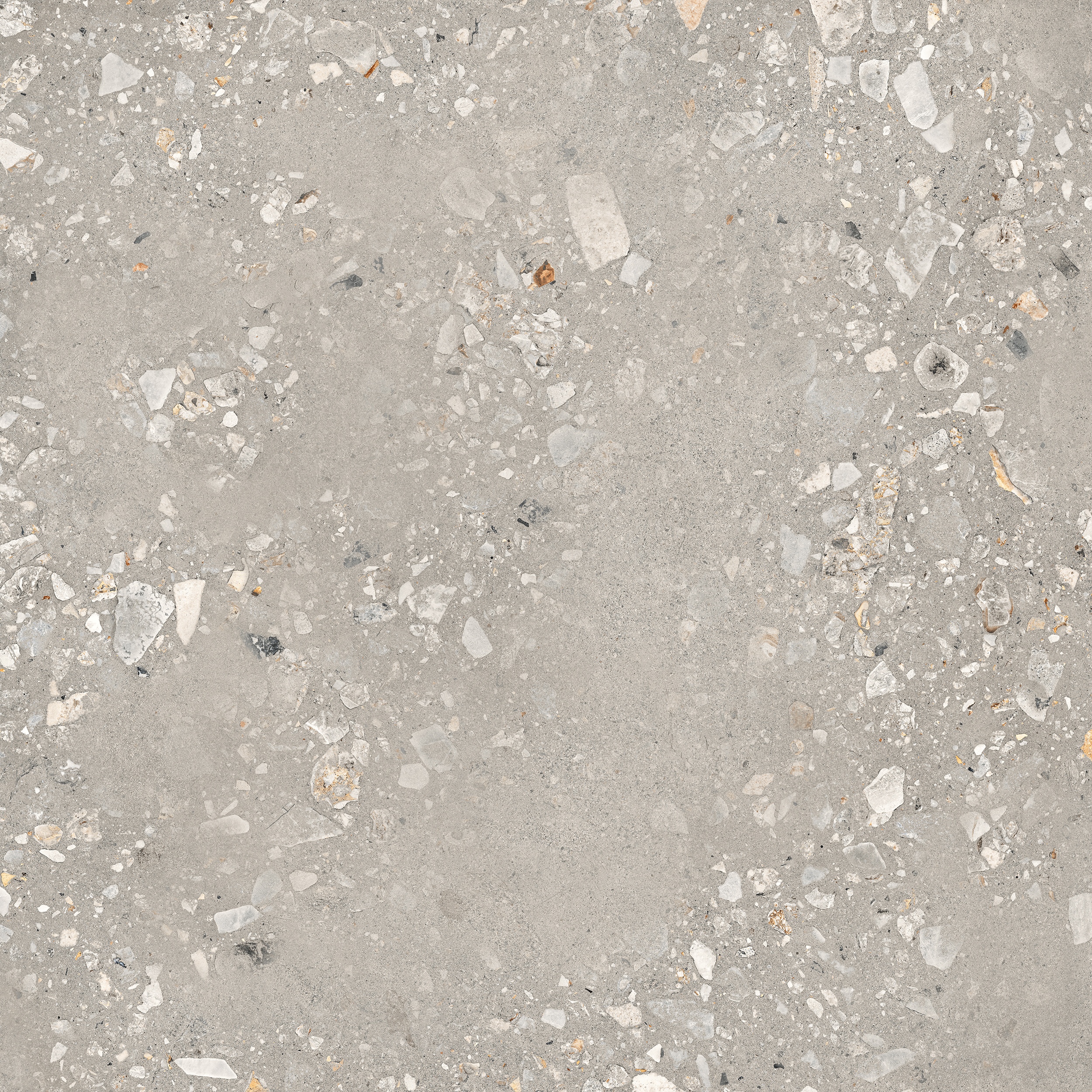 120x120 cm Fliese Terrazzo-Optik Logico Cosmo Cement Sant Agostino grau-braun