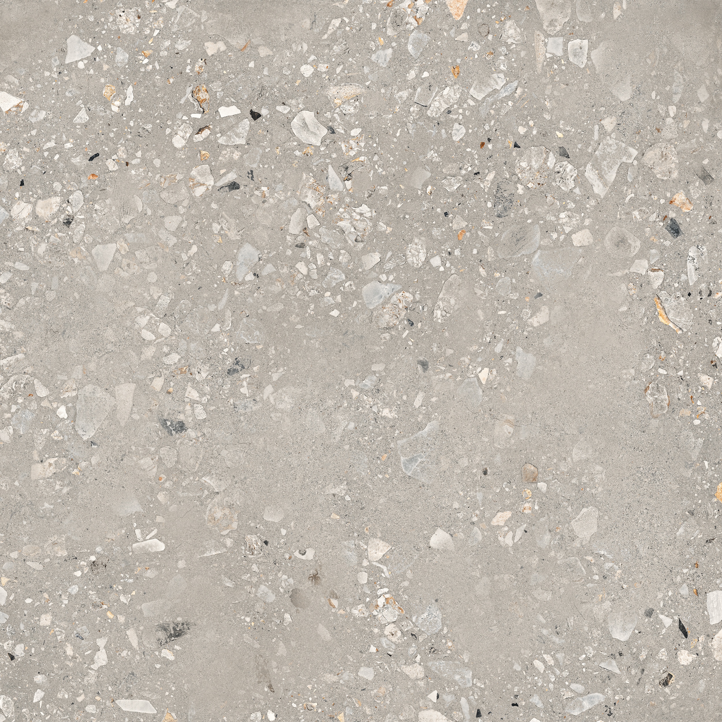 120x120 cm Fliese Terrazzo-Optik Logico Cosmo Cement Sant Agostino grau-braun