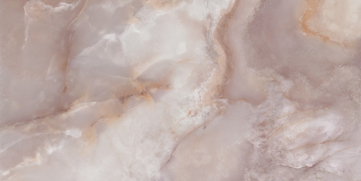 Fliese Marmoroptik rosa glänzend 60x120 cm "Onix Coral" Achatoptik rektifiziert