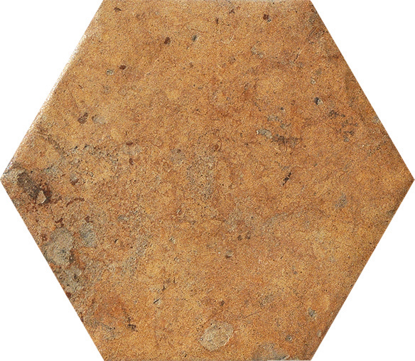 Hexagon Fliese Terracotta-Steinoptik 15,8x18,3 cm "Cotto del Campiano Dorato" CIR (Farbmischung nach Zufall)