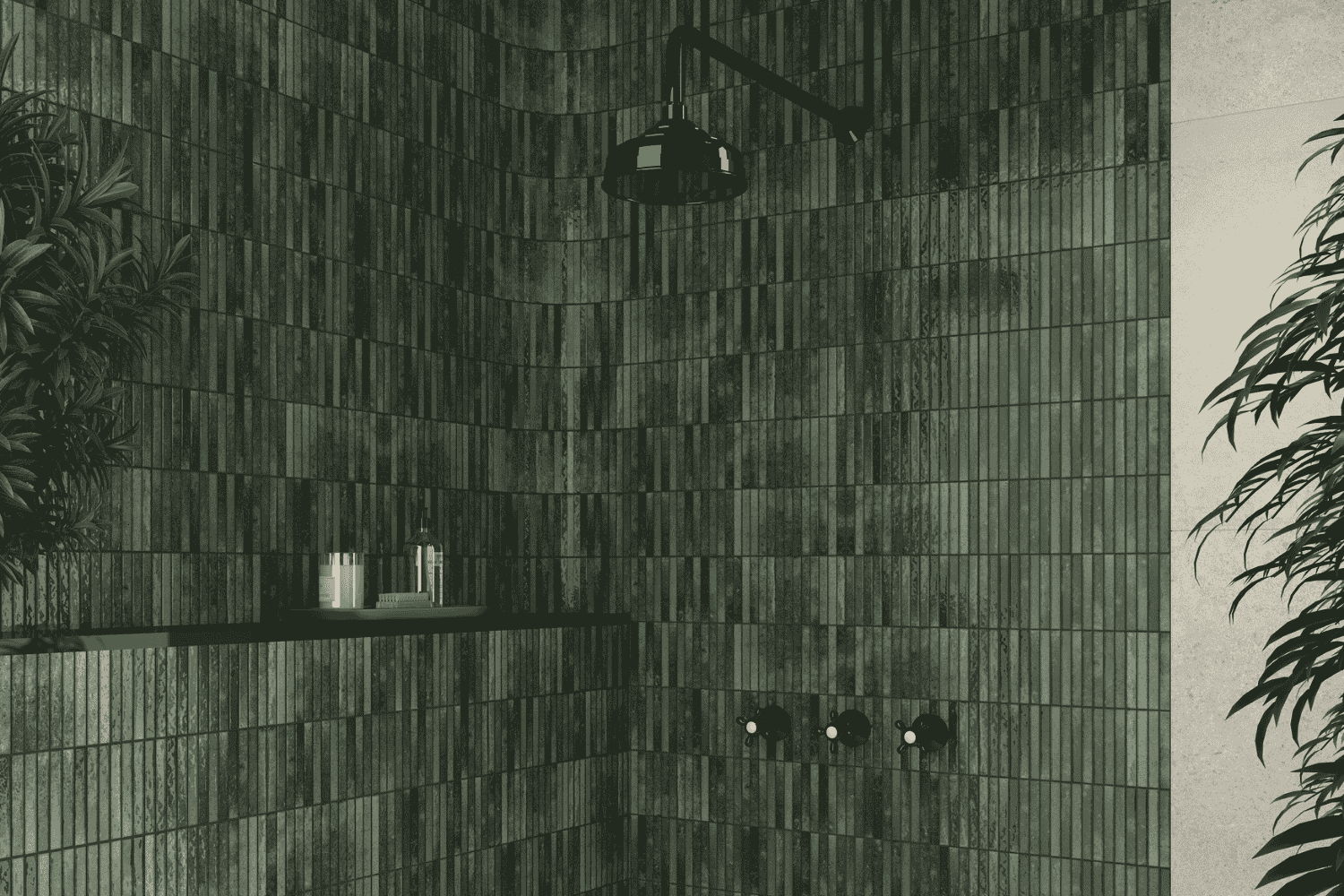 Stäbchenfliesen 11,5 x 23,1 cm "Kit-Kat Grass glossy" grün glänzend Feinsteinzeug