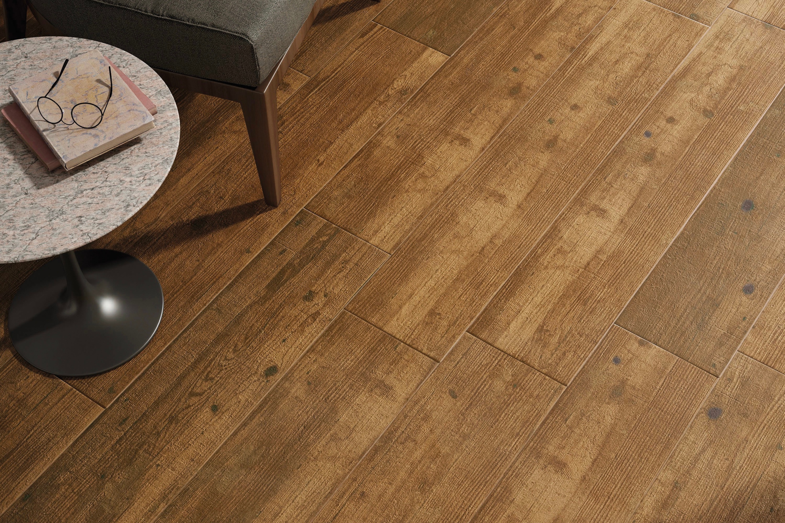 Bodenfliese Vintage Eiche-Holzoptik 23x120 cm Fliese Landhausdiele rustikal