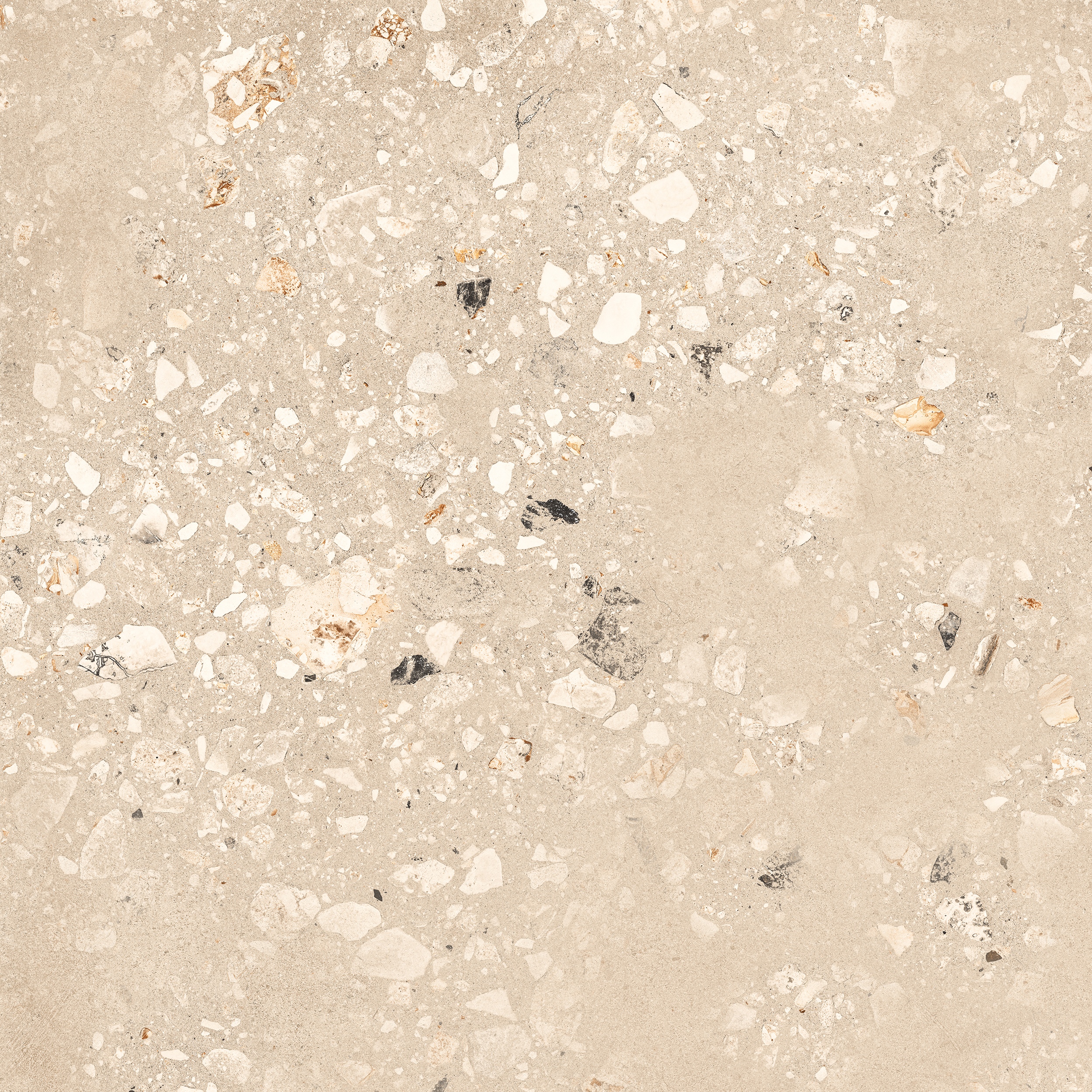 90x90 cm Fliese Terrazzo-Optik Logico Cosmo Sand Sant Agostino beige