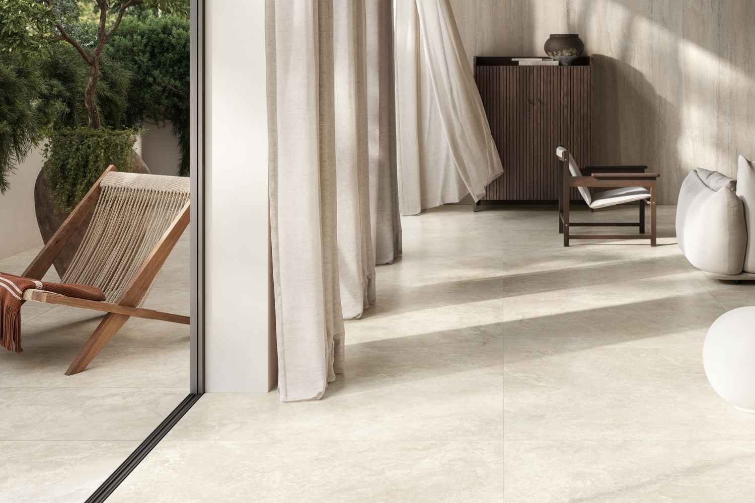 Fliese elegante Travertin-Steinoptik matt "Invictus Cross Ivory" rektifiziert