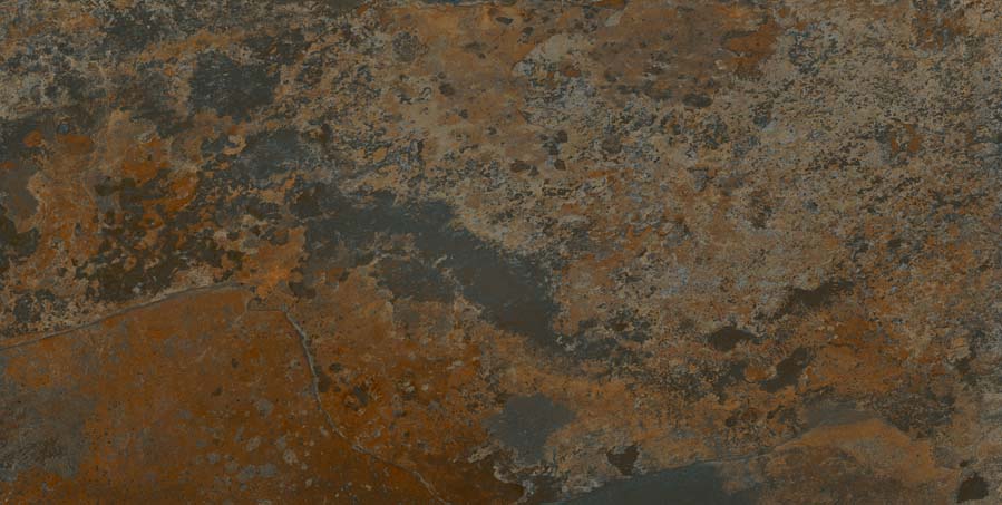 ABVERKAUF Fliese Steinoptik rustikal rot braun 60x120 cm "Bor Musgo" rektifiziert