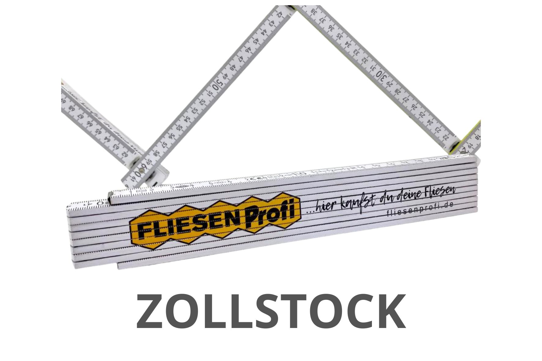 Zollstock mit Fliesenprofi-Logo