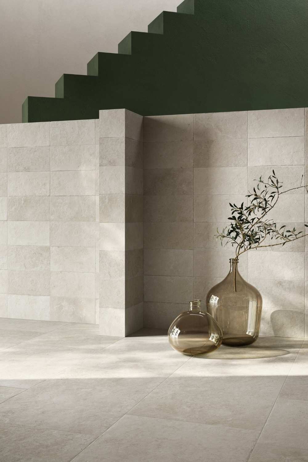 Bodenfliesen-Set Römischer Verband Natursteinoptik | fertiges Set mit verschiedenen Größen | "Contrada Valente Apulia"