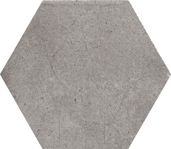 Fliese Sechseck Hexagon Vintage Rustikal grau 24x27,7cm "New Orleans Bourbon Street" CIR