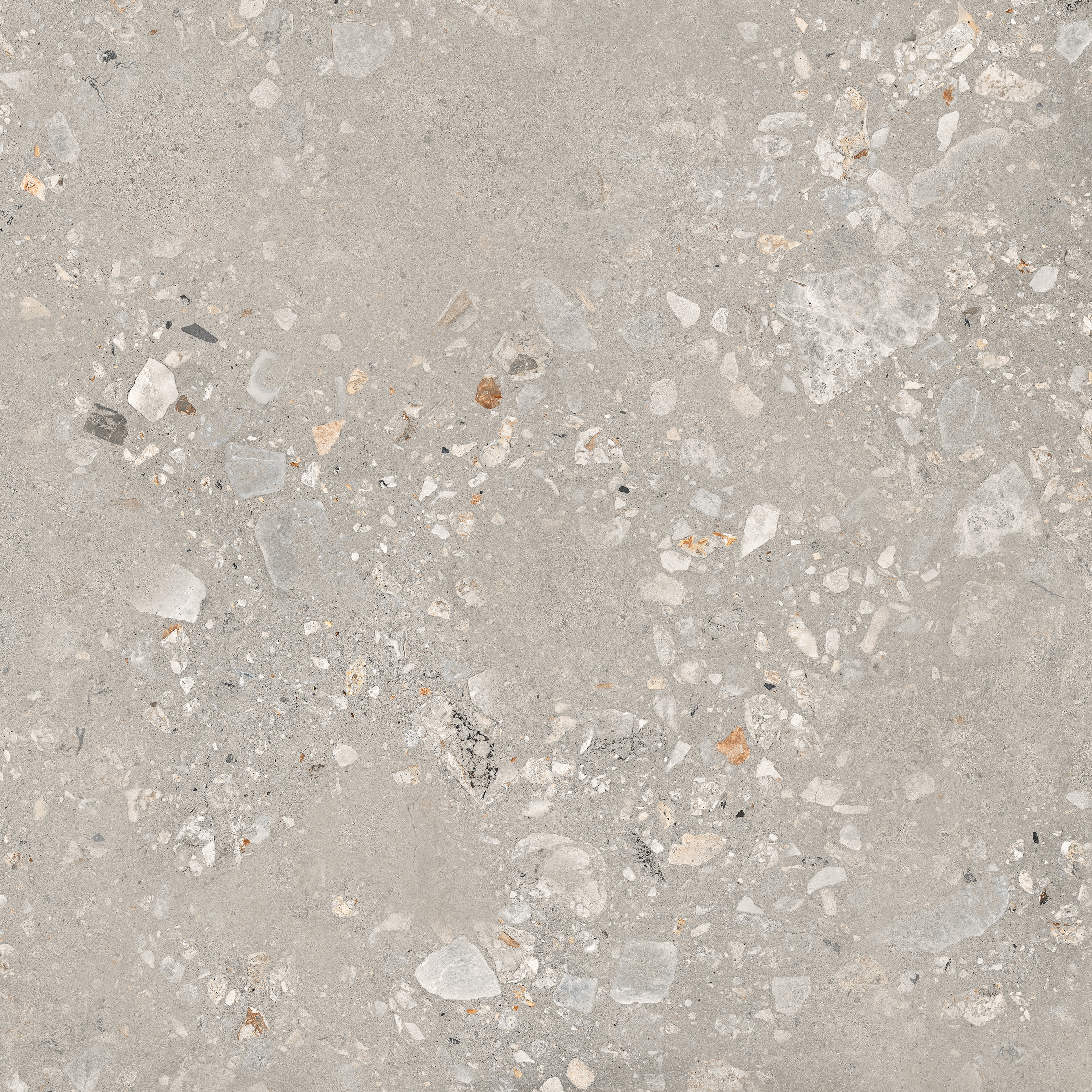 90x90 cm Fliese Terrazzo-Optik Logico Cosmo Cement Sant Agostino grau-braun