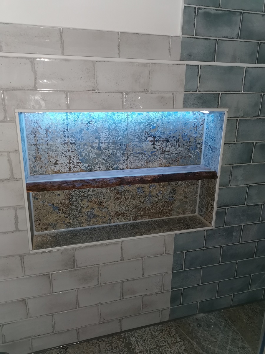 Wandfliese glasiert gewellt mediterran Retro Vintage weiß glänzend Vita Bianco Fabresa