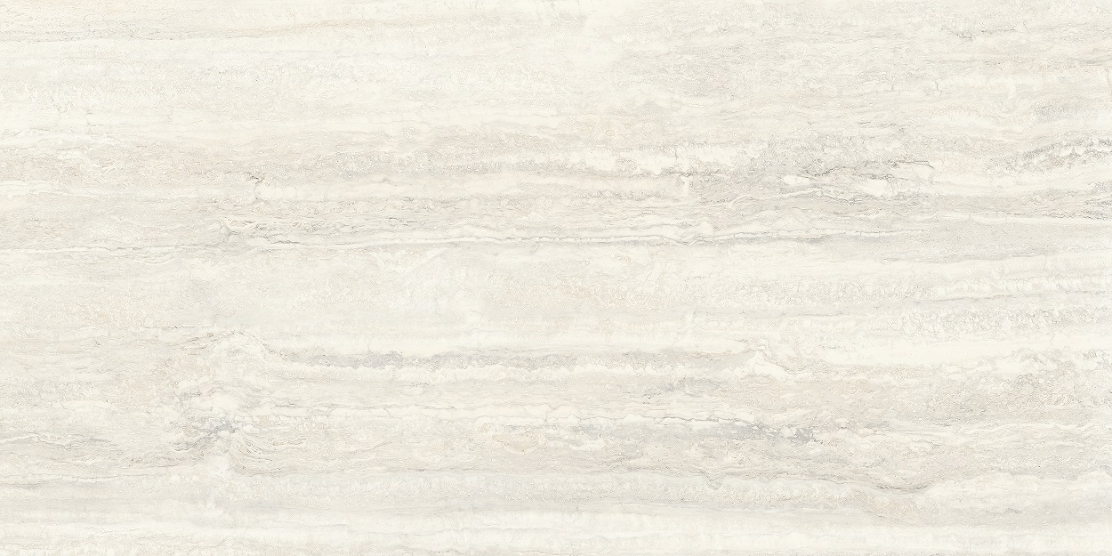 Fliese raffinierte Travertin-Steinoptik creme matt 90x180 cm "Invictus Ivory" rektifiziert
