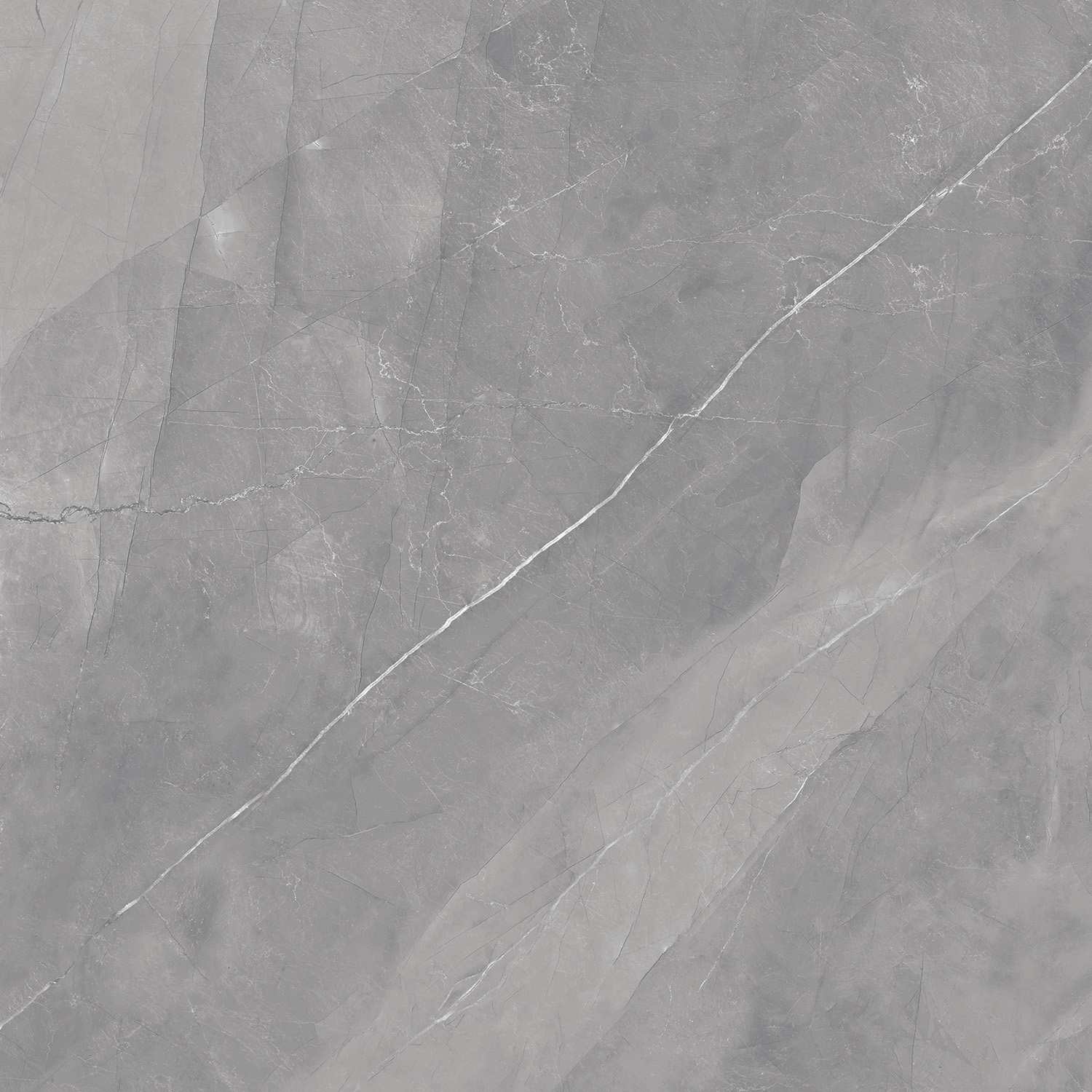 Fliese Steinoptik grau poliert "Magda Gris" Feinsteinzeug rektifiziert