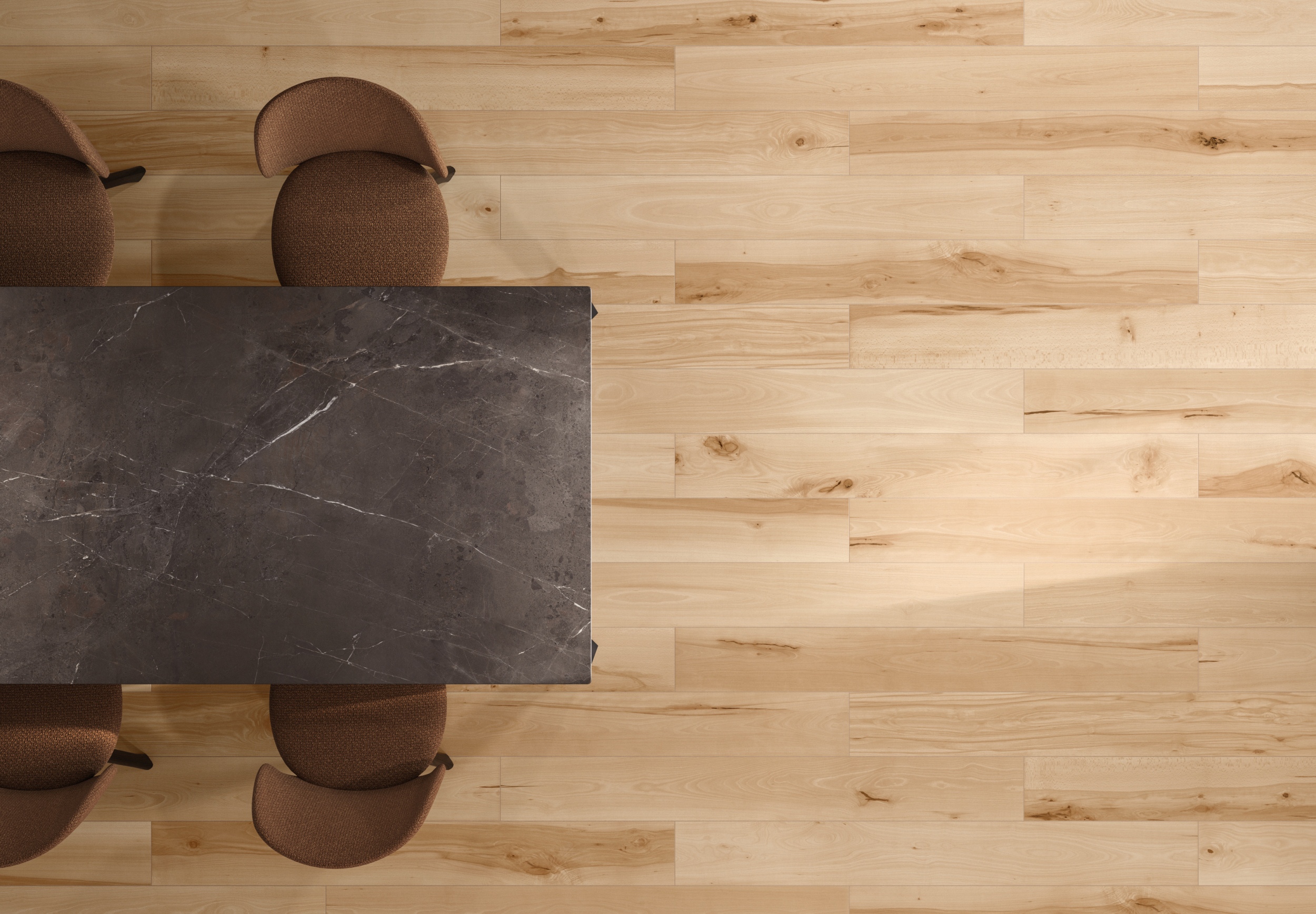 Bodenfliesen Buche-Holzoptik hell 20x120 cm helle Buchenoptik hellbraun