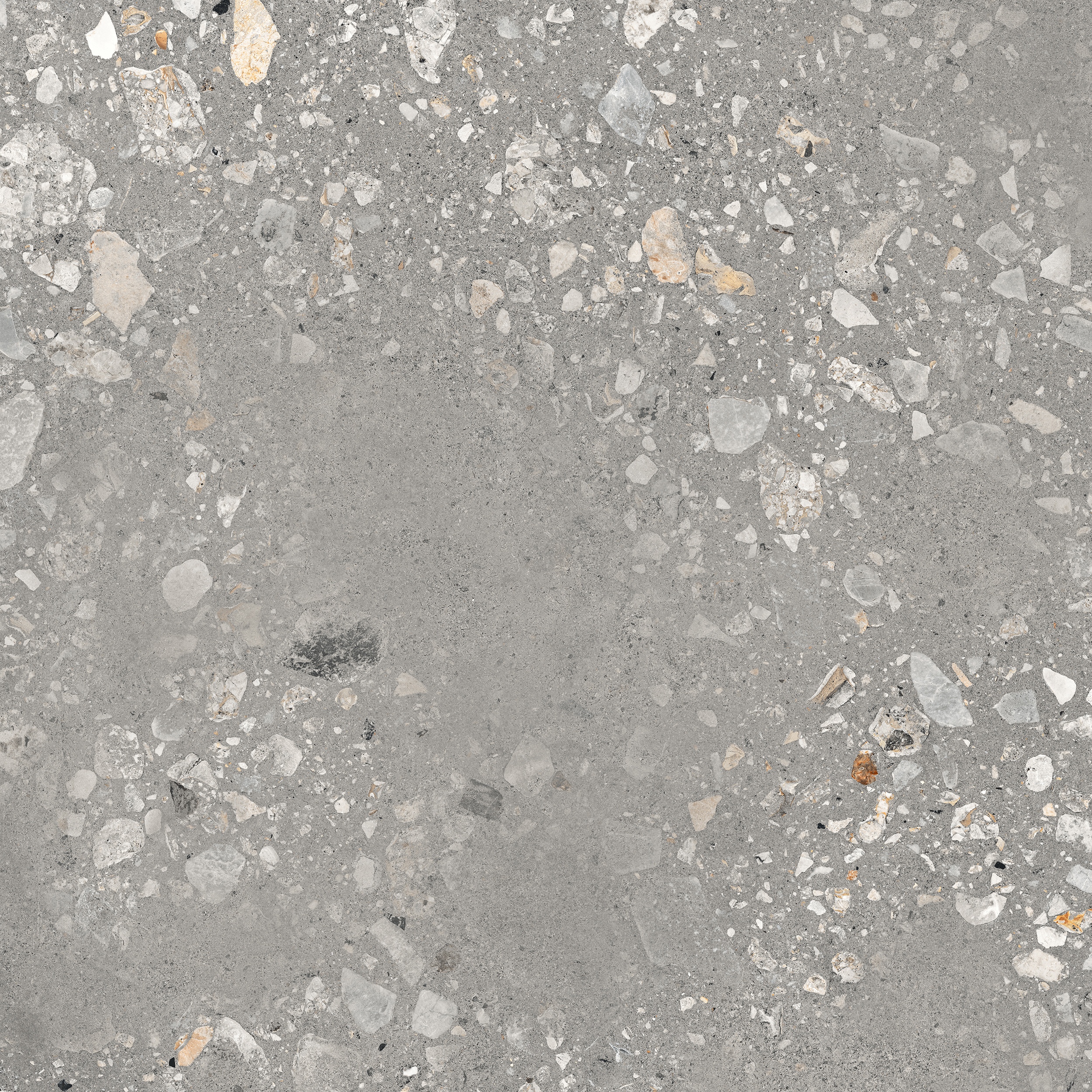 90x90 cm Fliese Terrazzo-Optik Logico Cosmo Grey Sant Agostino grau