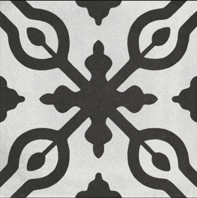 Fliese Patchwork Dekor Zementoptik schwarz Contrasti Antracite Decoro Mix Ragno by Marazzi