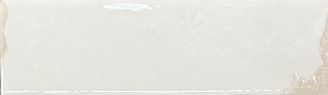 Fliese unregelmäßig Oberfläche 6,4x22,3 cm "Laguna Sal" weiß glänzend reaktive Glasur