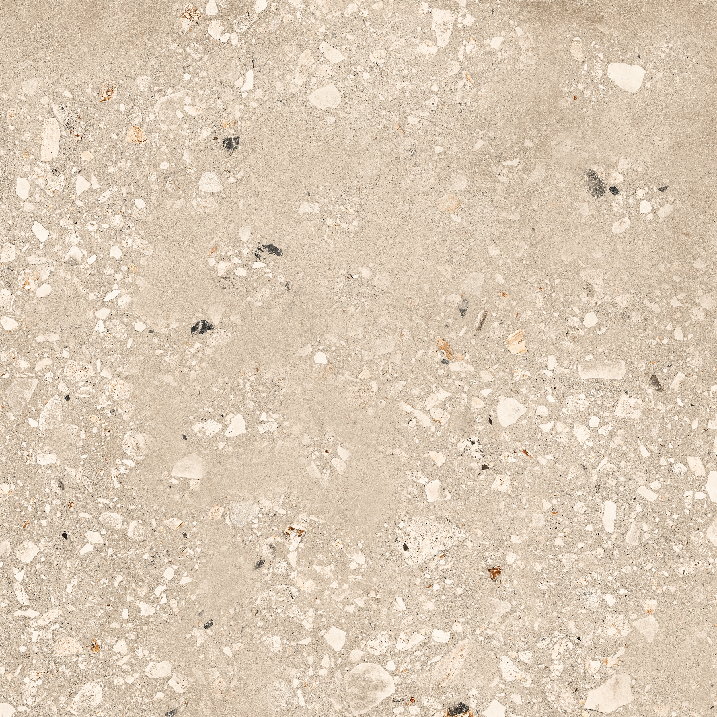 120x120 cm Fliese Terrazzo-Optik Logico Cosmo Sand Sant Agostino beige