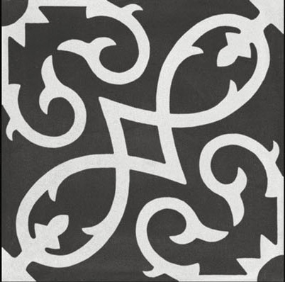 Fliese Patchwork Dekor Zementoptik schwarz Contrasti Antracite Decoro Mix Ragno by Marazzi