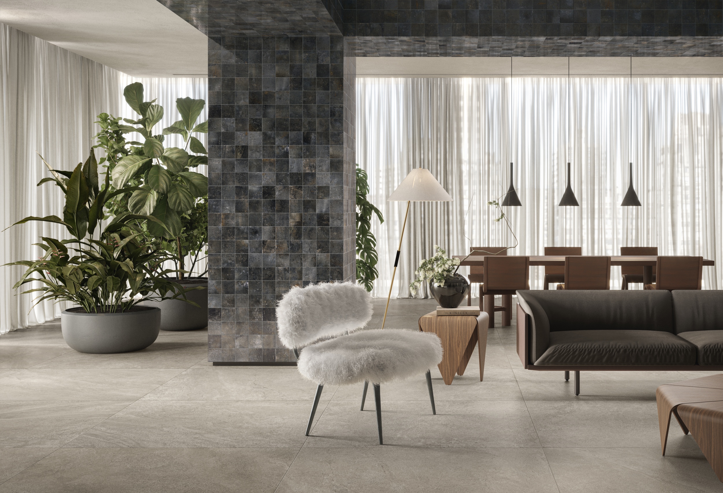 Bodenfliese Natursteinoptik Sant Agostino Bergstone Sand Steinoptik braun