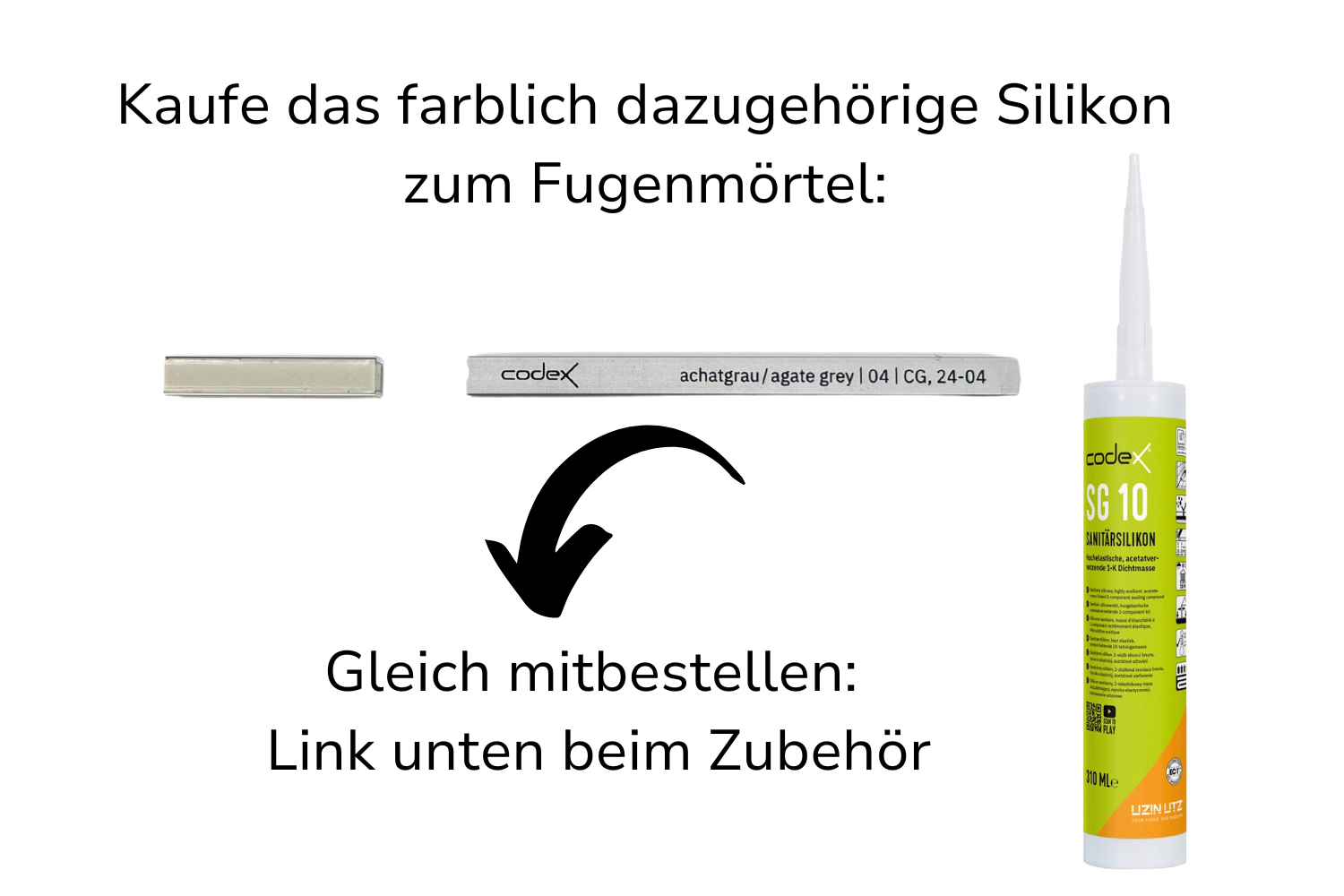 Fugenmörtel  für Fliesen & Naturstein "Codex Brillant Cristal" achatgrau | schnell erhärtend flexibel 5 kg