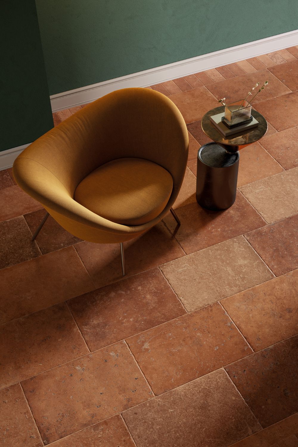 Fliese Terracotta-Steinoptik 20x40 cm "Cotto del Campiano Rosso Siena" CIR (Farbmischung nach Zufallsprinzip)