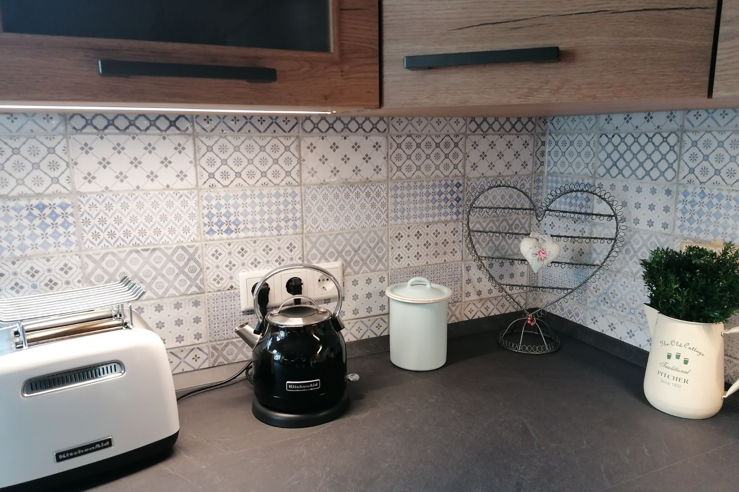 Dekorfliese Mix mediterran Retro Vintage blau glänzend Vita Mare Decor Mix Küche