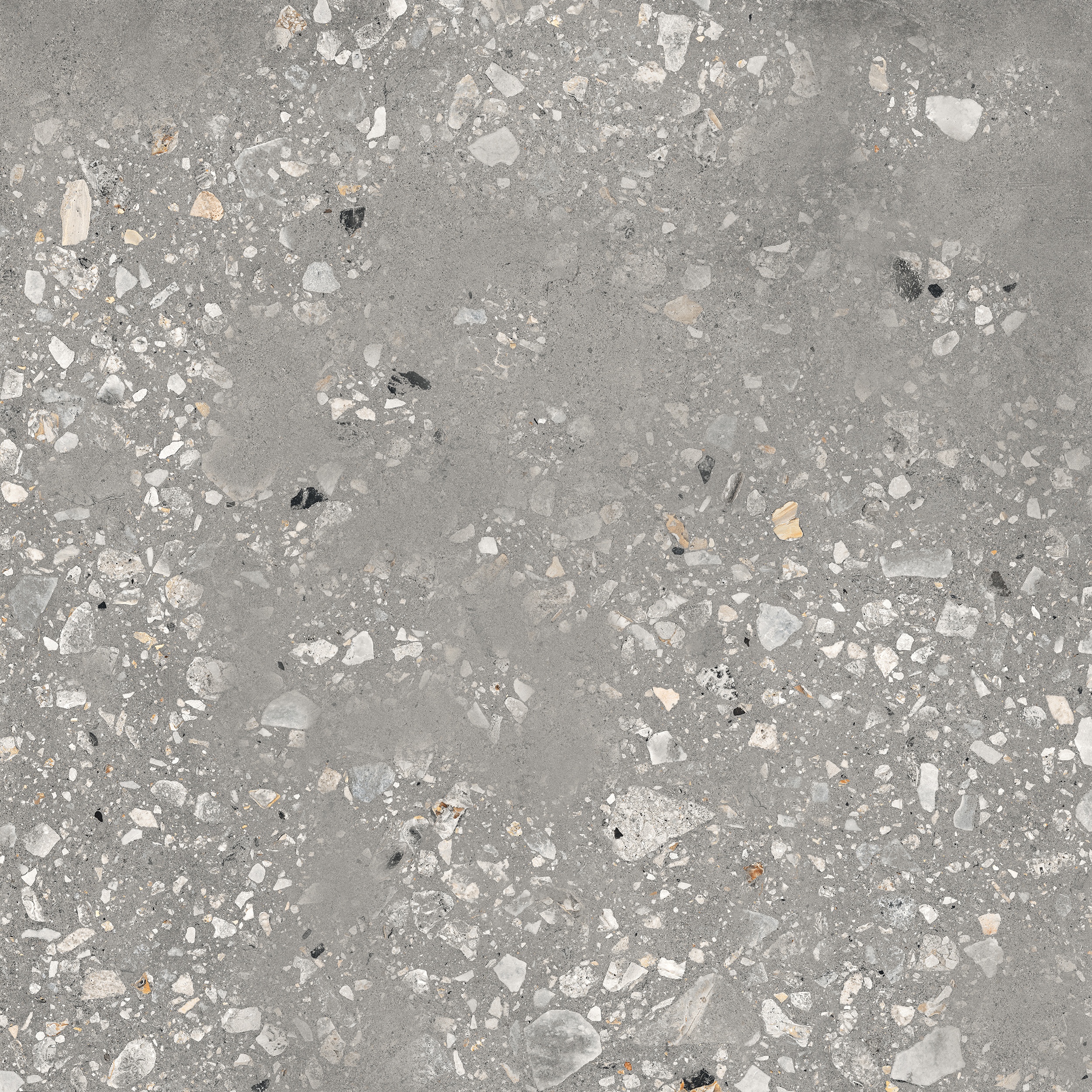 120x120 cm Fliese Terrazzo-Optik Logico Cosmo Grey Sant Agostino grau