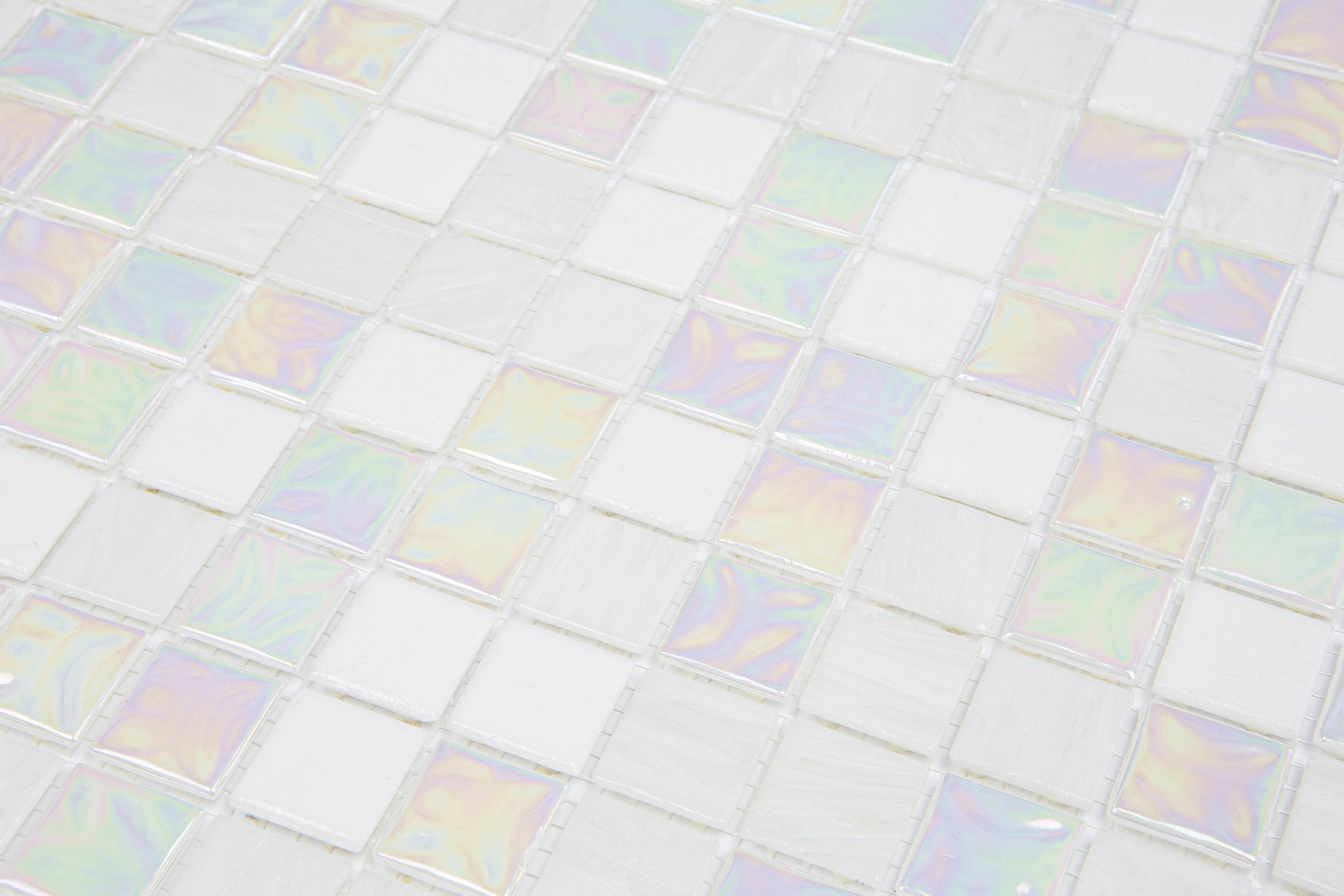 Mosaikfliesen New Giovanna Bisazza Mosaik Mosaikmatte Mosaiksteine weiß edel Schimmer-Look für Bad Dusche