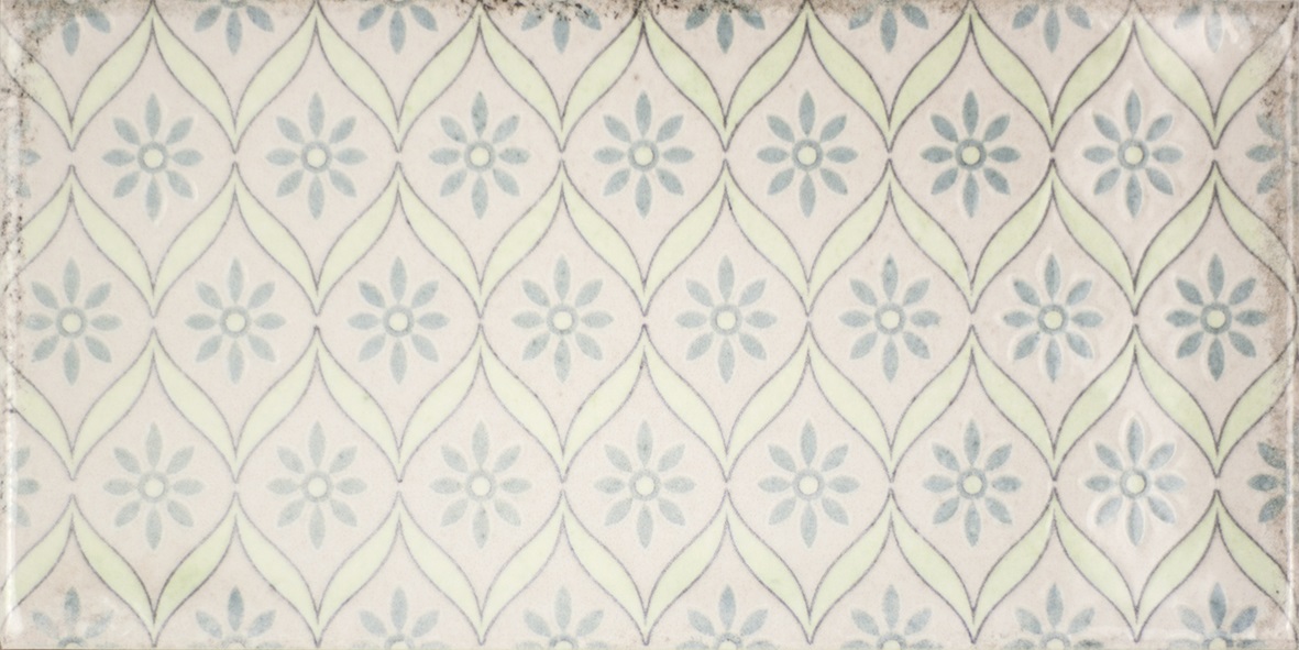 Dekorfliese Mix mediterran Retro Vintage beige glänzend Vita Natura Decor Mix Fabresa