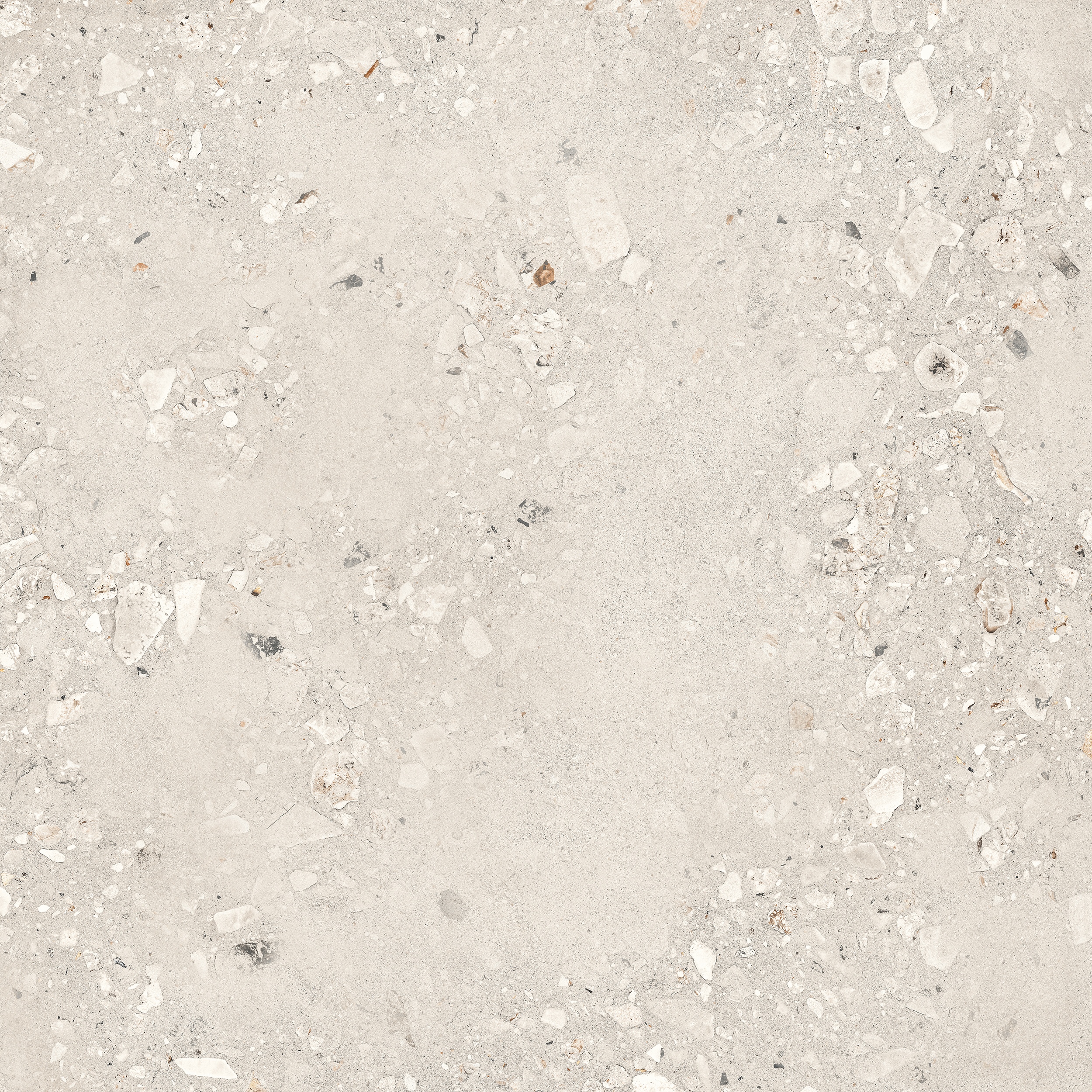 120x120 cm Fliese Terrazzo-Optik Logico Cosmo Pearl Sant Agostino hellgrau