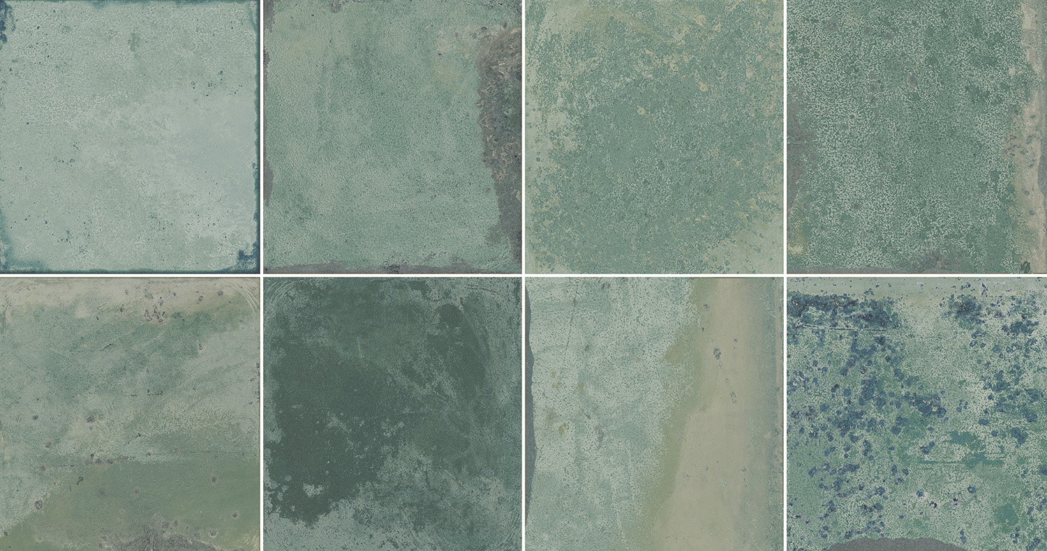 Wandfliese Vintage grün glänzend glasiert gewellt 30x60 cm "Provence Mint"