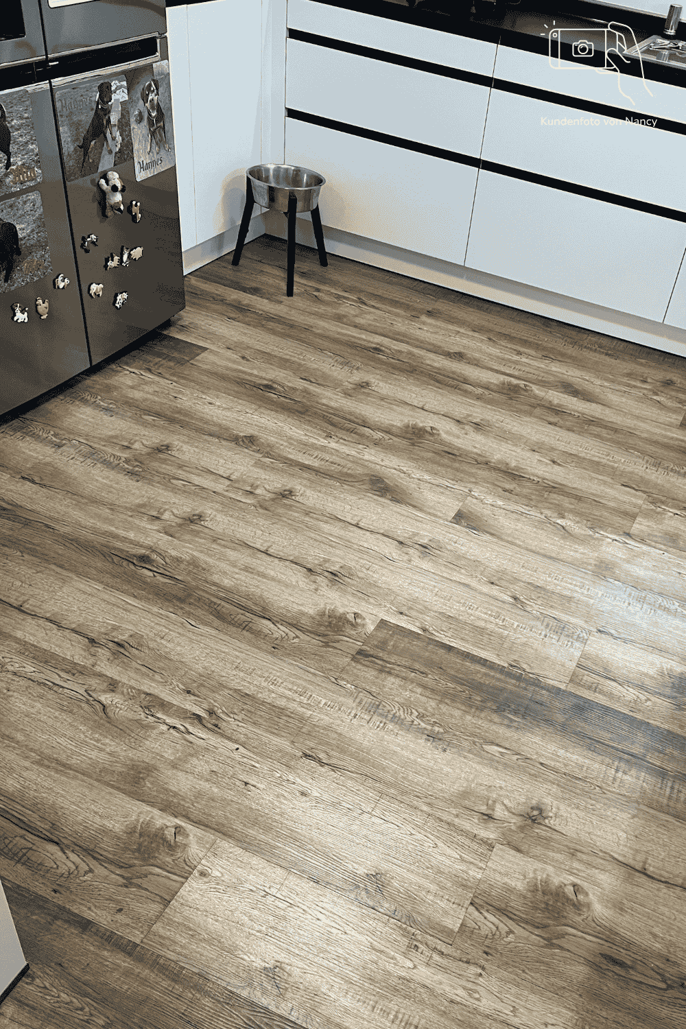 Rigid Klick-Vinyl Holzoptik warme Eiche 152 x 22,8 x 0,5 cm "Rustic Heart Mix XL" Vinylboden mit Trittschalldämmung