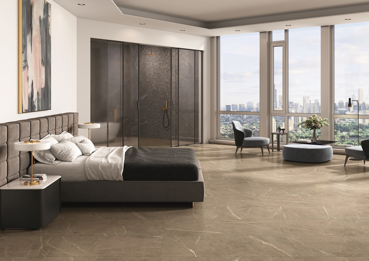 Fliese Speckstein-Optik beige matt Soap Stone Ivory Cercom