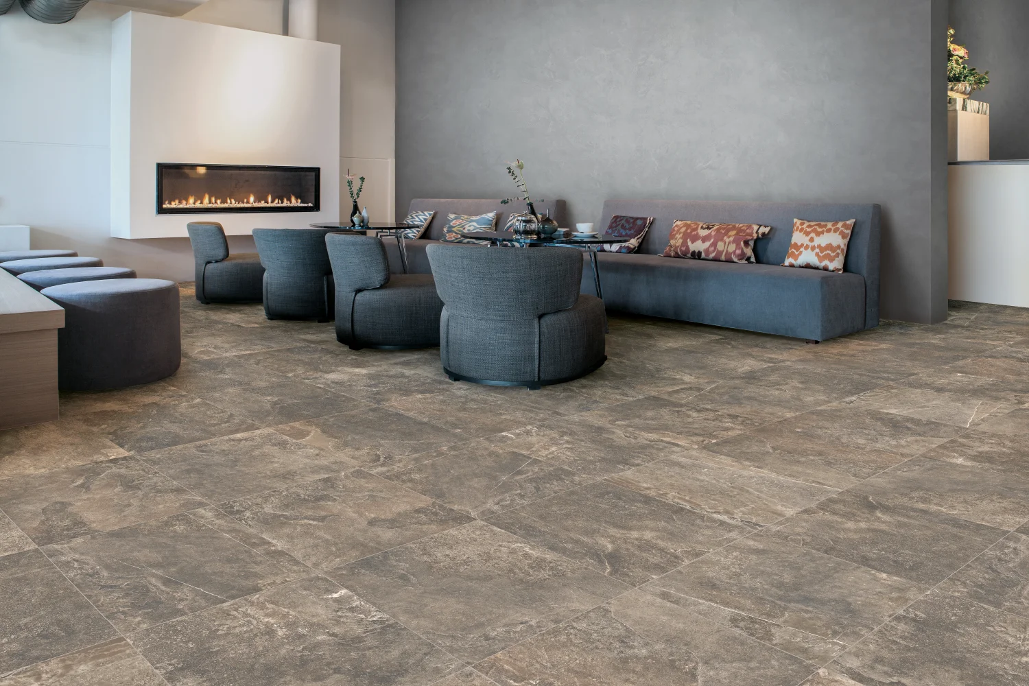 Fliese Natursteinoptik Steinoptik Ardesie Taupe Bodenfliese by Rondine