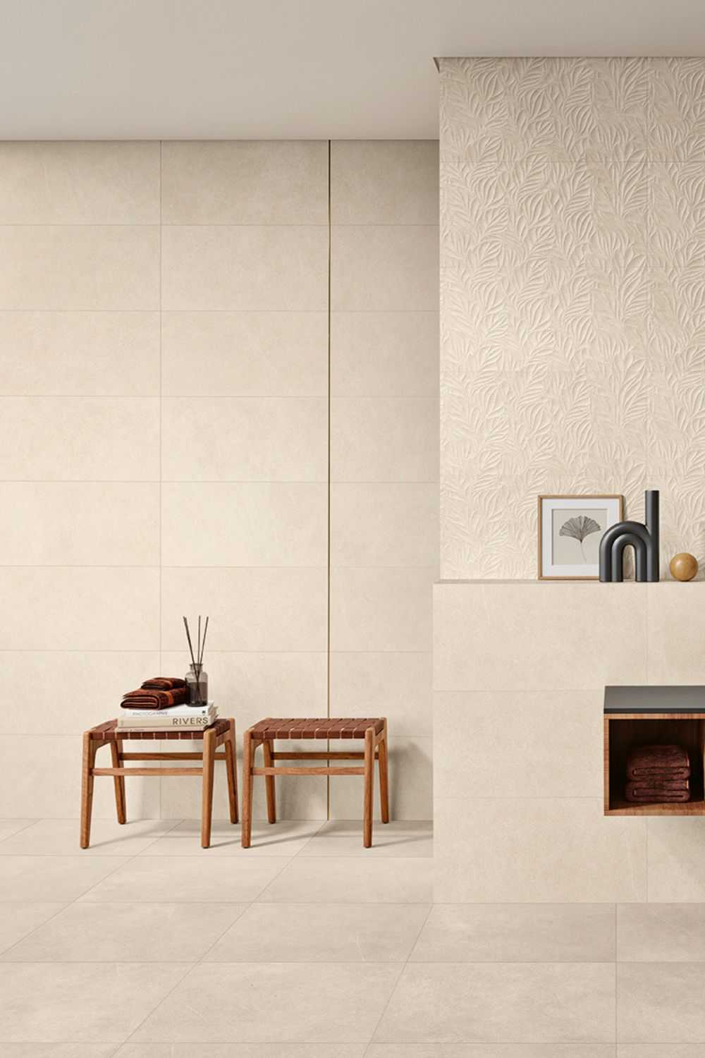 Wandfliese Steinoptik beige Sense Beige 35x100cm