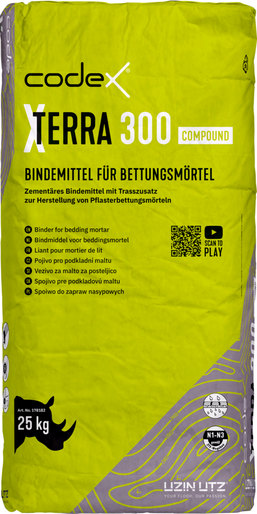 Bindemittel für Drainagemörtel "Codex X-Terra 300 Compound" wasserdurchlässiger Mörtel für Terrassenplatten 25 kg
