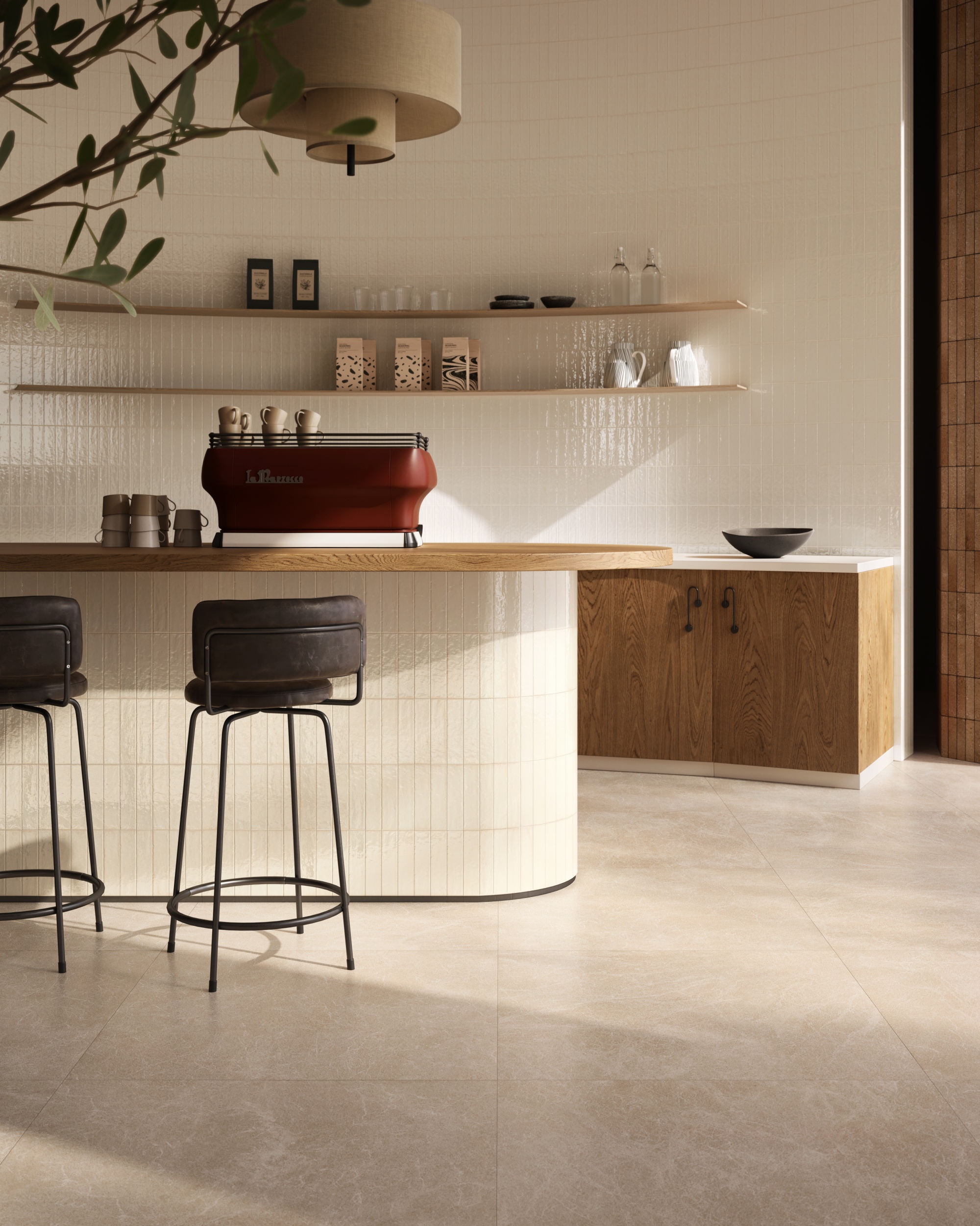 Fliese glasiert unregelmäßige Oberfläche "Tetris White" weiß glänzend 5x20 cm