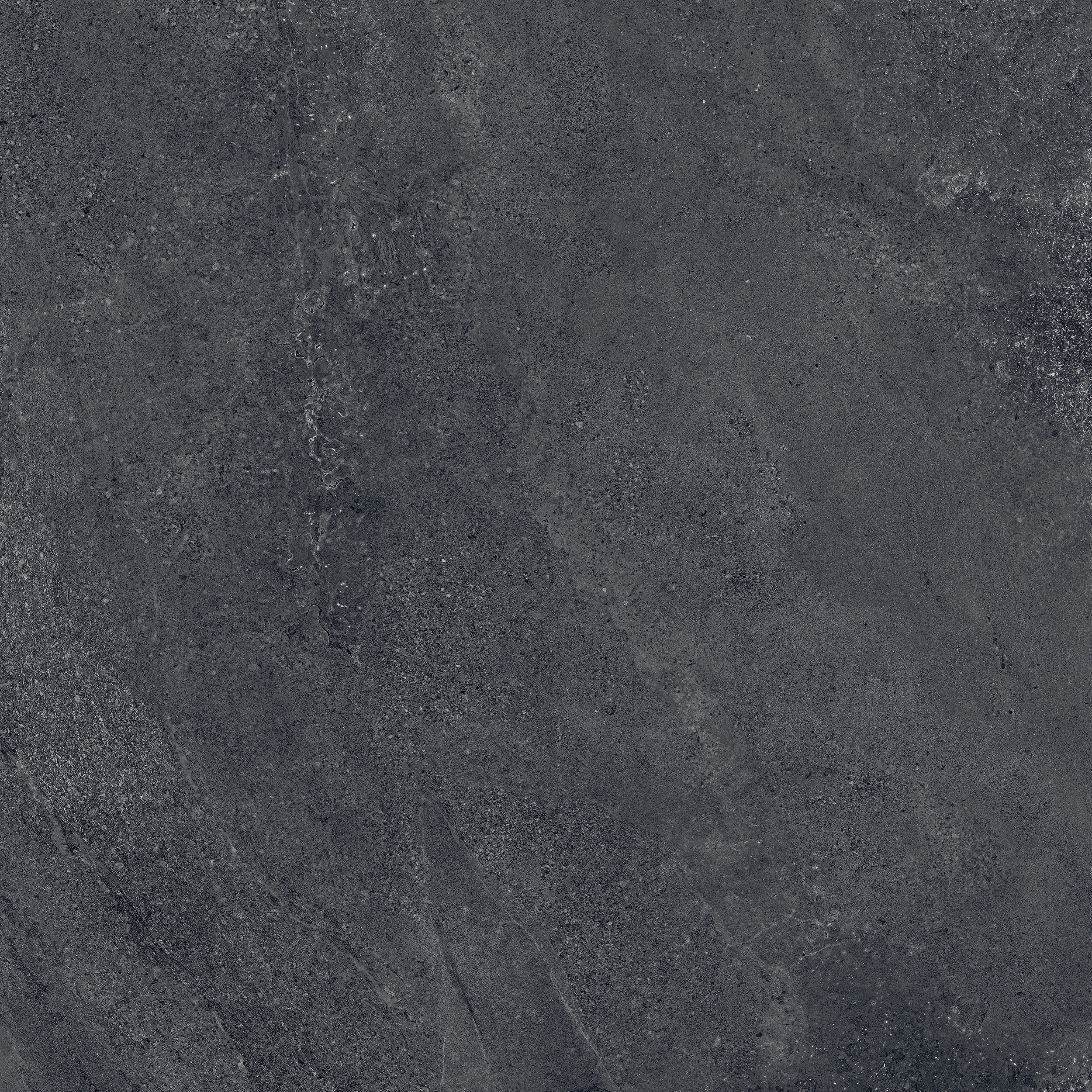 90x90 cm Fliese Natursteinoptik Sant Agostino Bergstone Black Steinoptik dunkelgrau schwarz